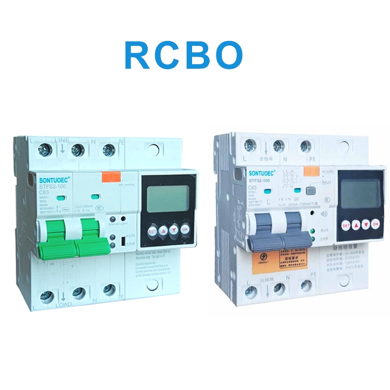 100A 2P 4P multifunktionell RCBO