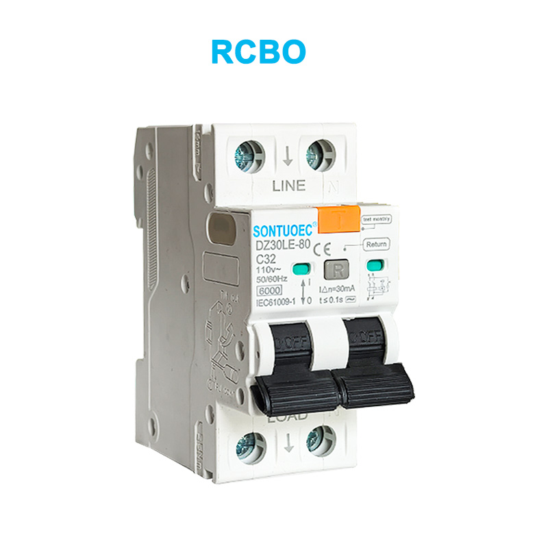 2p läckagströmbrytare 6KA IEC61009.1Standard kvalitet RCBO