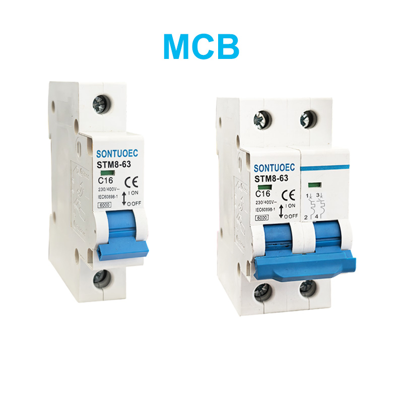 STM8-63 miniatyrbrytare 6KA 1P 2P 3P 4P 16A 230/400V