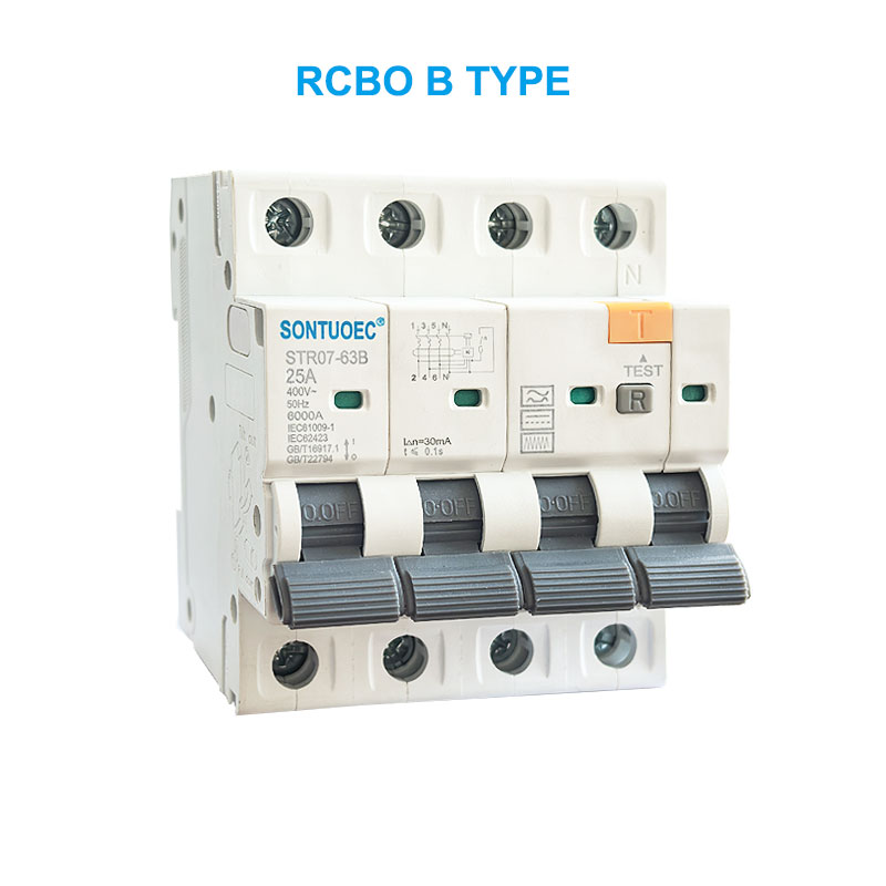 Stro7-63B RCBO B Typ 2P 4P Restströmbrytare