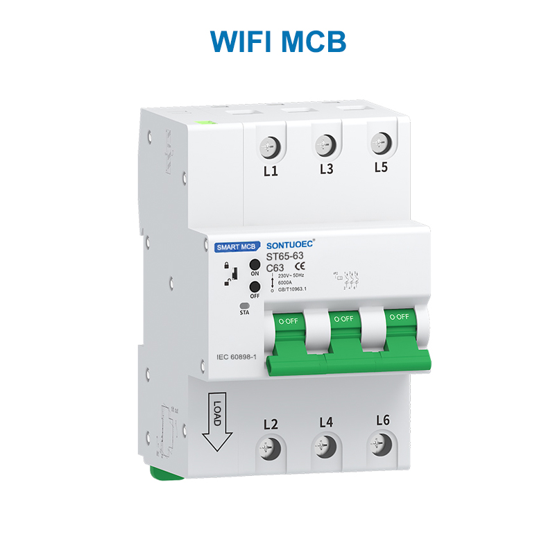 WiFi RS485 Multifunktionell IoT Intelligent MCB RCBO Intelligent Micro Circuit Breaker