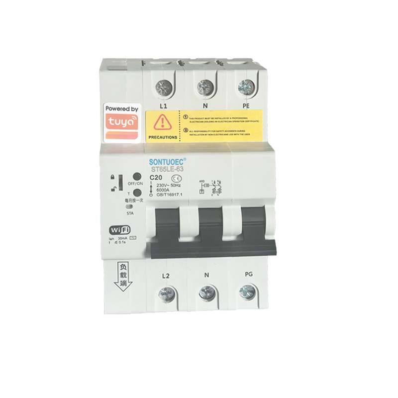 WiFi ST65LE-63wf2 Series Multifunktionell IoT Intelligent RCBO Intelligent Circuit Breaker